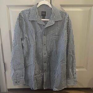 Jos. A. Bank Black and White Checkered Men's Shirt